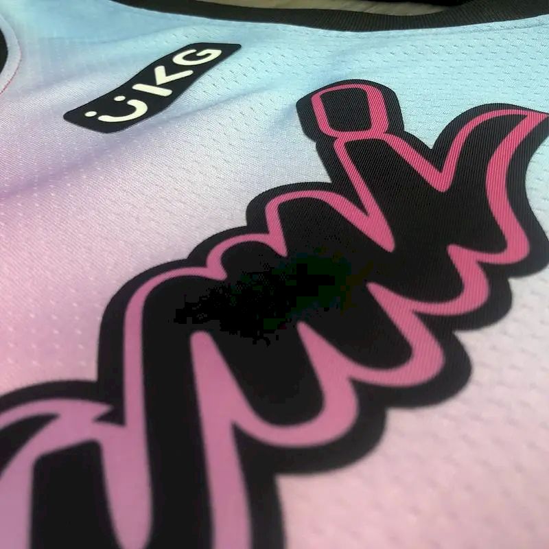 Men’s Dwyane Wade 2020-21 Pink Swingman Player Version Jersey – City Edition