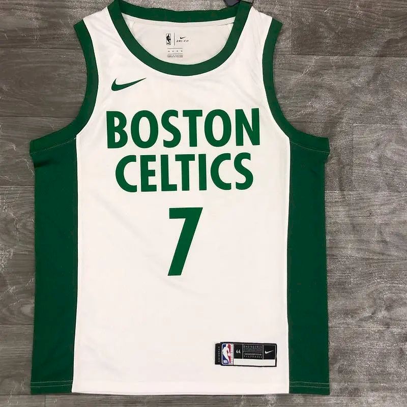 Men’s Jaylen Brown White 2020-21 Swingman Player Version Jersey – City Edition