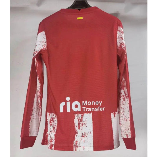 Camisa Autêntica de Manga Comprida do Atlético de Madrid 2021/22 Versão Jogador