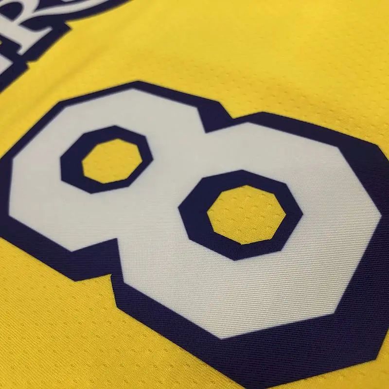 Camisa Kobe Bryant 8 Yellow City Edition Masculina Versão Jogador