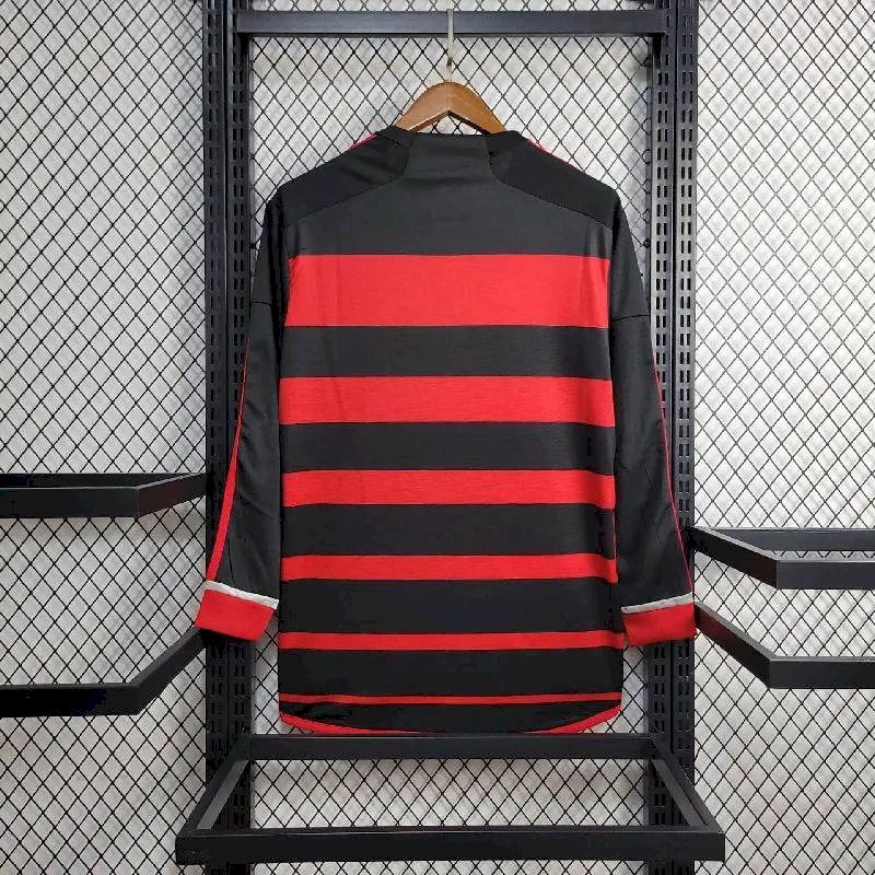 Camisa Flamengo Home 2024/25 Manga Longa