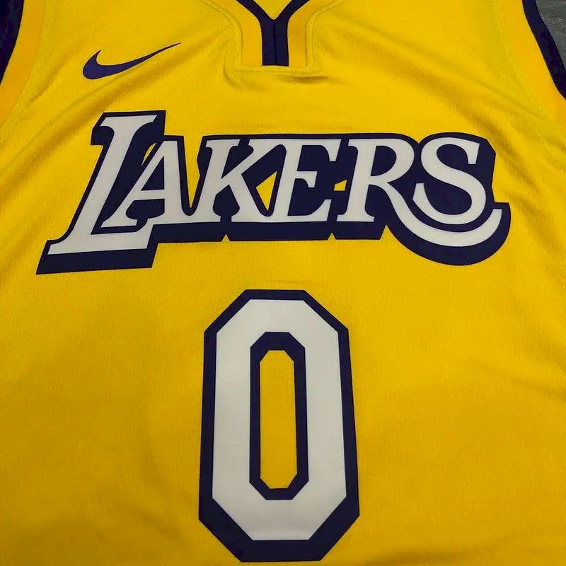 Camisa Kyle Kuzma Yellow City Edition Masculina Versão Jogador