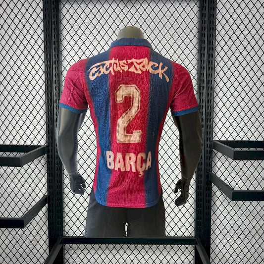 Barcelona 2000/01 Home Retro Skeleton Jersey Player Version