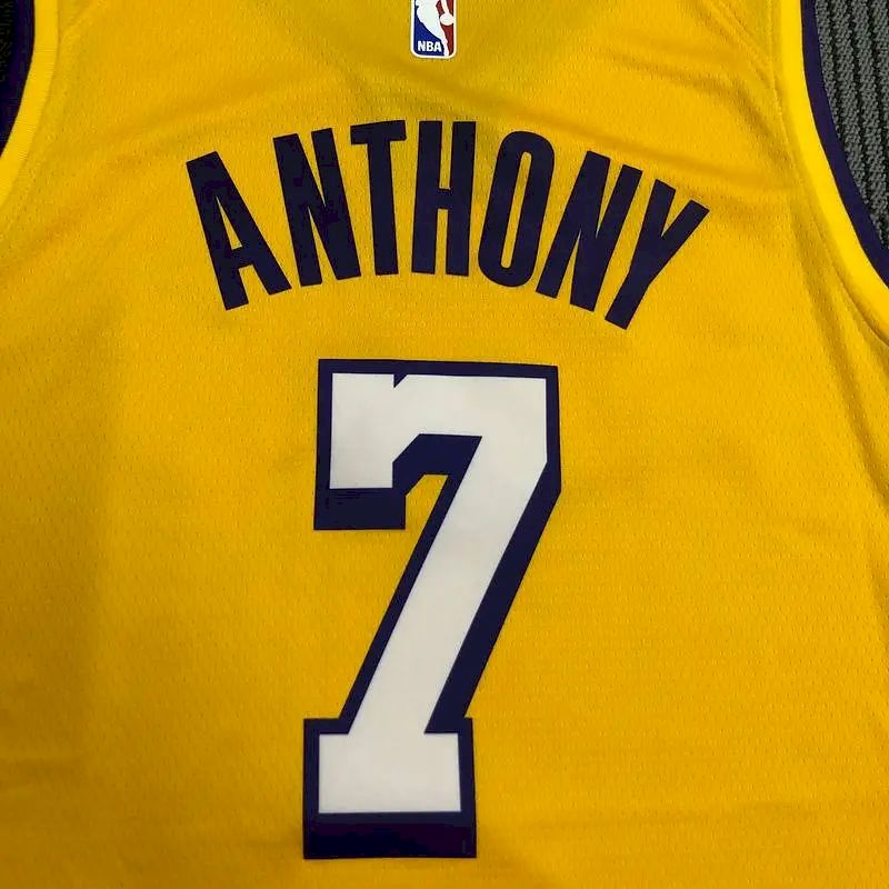 Carmelo Anthony Men’s Yellow Swingman Team Jersey – City Edition