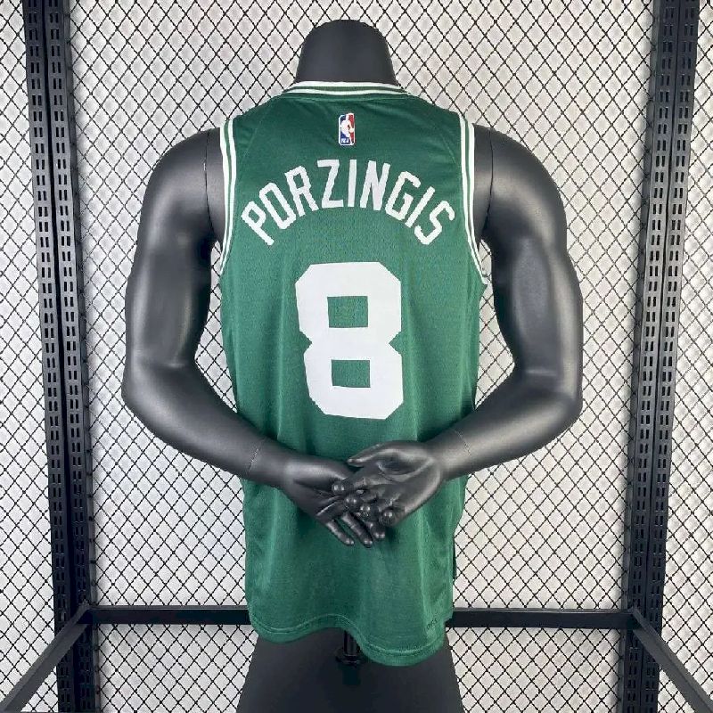 Camisa masculina Kristaps Porzingis verde da equipe