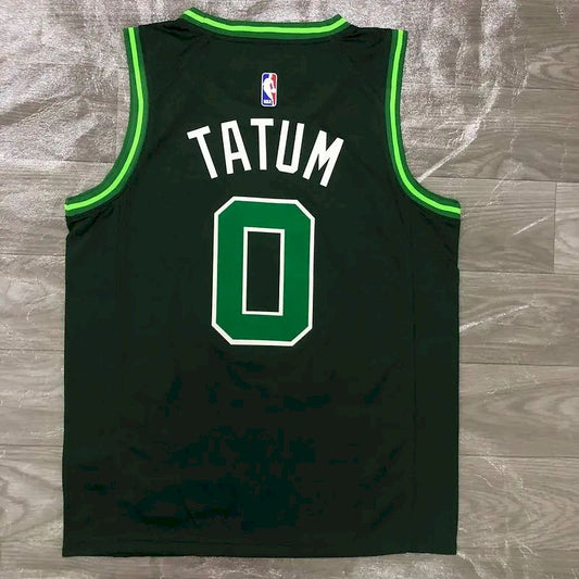 Camisa masculina Jayson Tatum verde 2020-21 Swingman versão jogador – Edição ganha