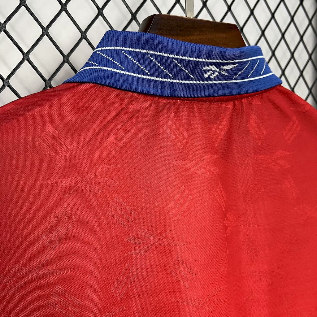Camisa retrô de mangas compridas do Chile 1998 Home