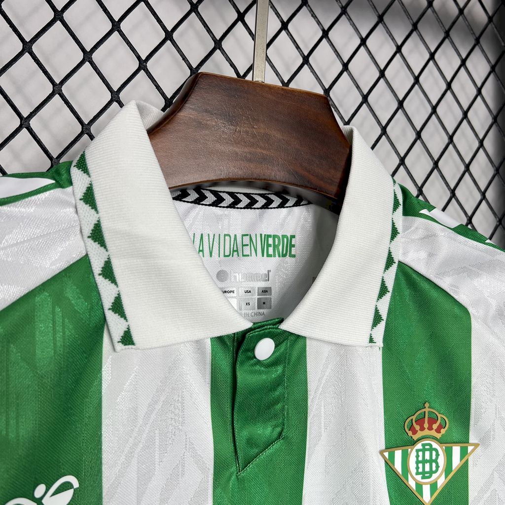 Real Betis 2024/25 With Sponsors And Patch Home Jersey