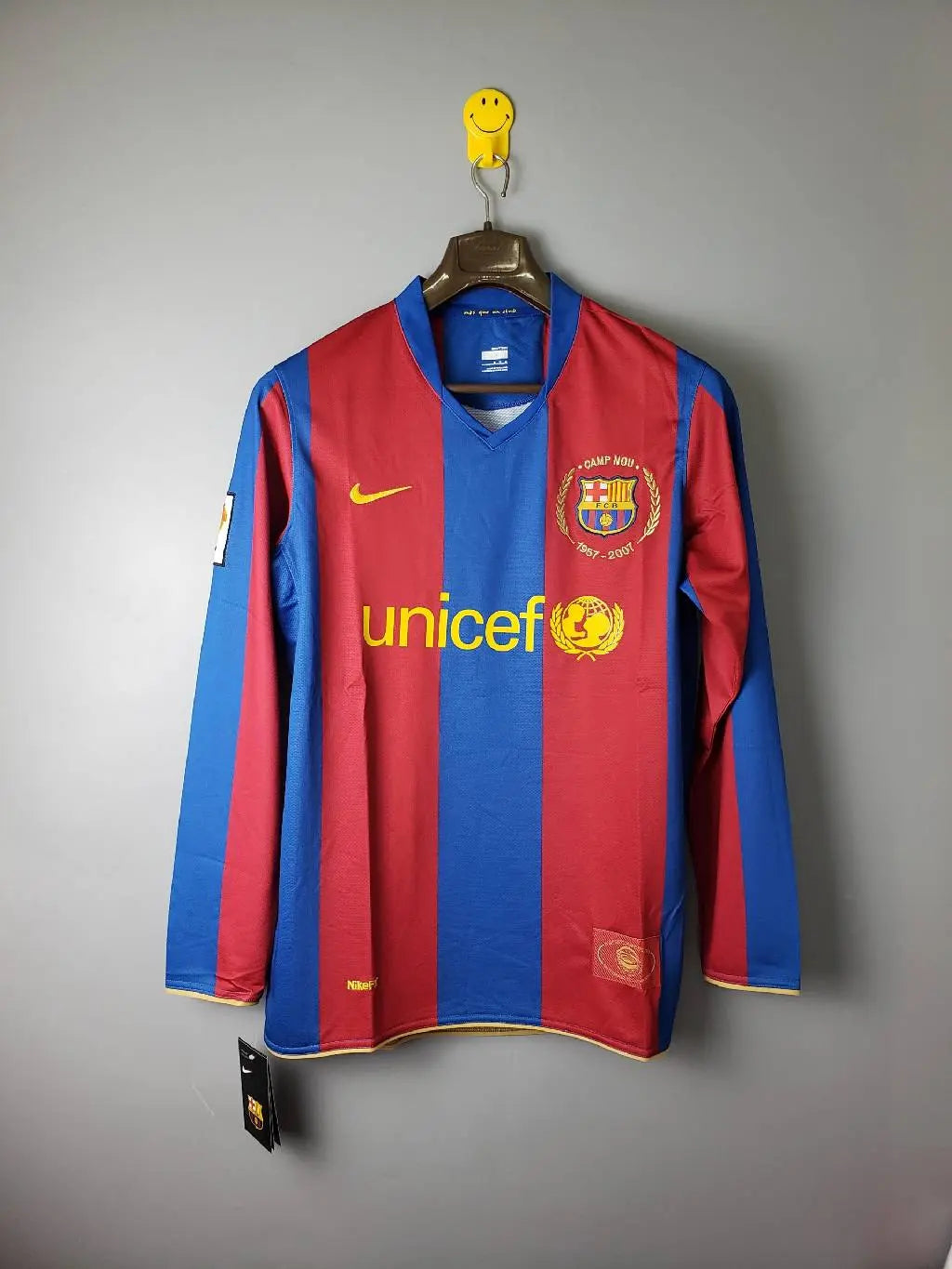 Barcelona 2007/08 Home Long Sleeves Retro Jersey