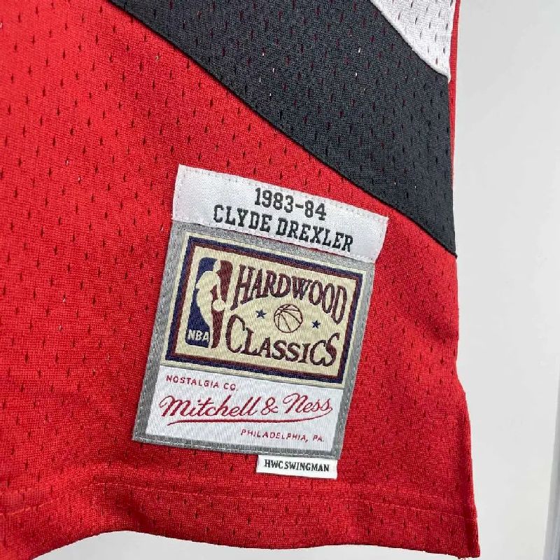 Men’s M&N 1983/84 Clyde Drexler Red Retro Jersey