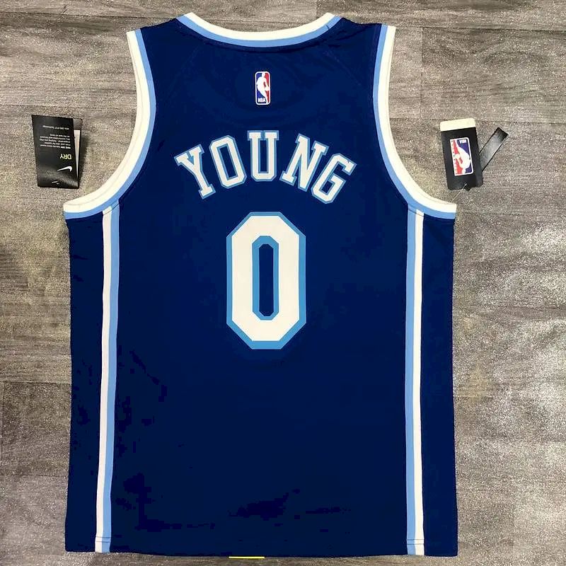 Nick Young Men’s Blue Player Version Jersey – Retro Classic Joint Edition
