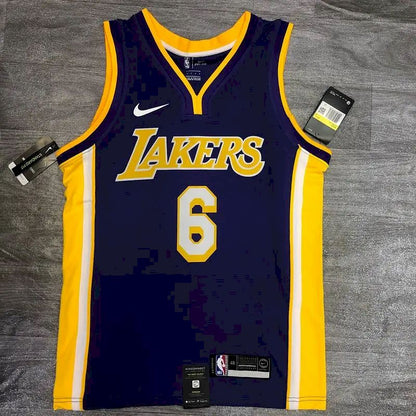 Camisa LeBron James Masculina Roxa 2020-21 Versão Jogador – Edição Clássica Retrô