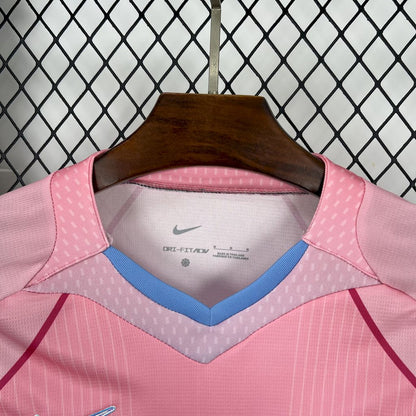 Camisa Barcelona 2025/26 edição especial rosa (Com Liga dos Campeões)