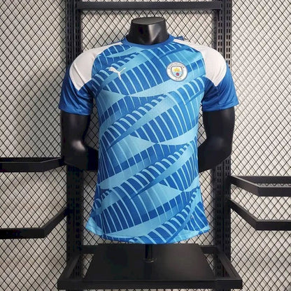 Camisa de treino pré-jogo do Manchester City 2023/24, versão jogador