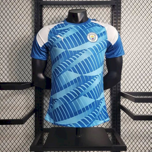 Camisa de treino pré-jogo do Manchester City 2023/24, versão jogador