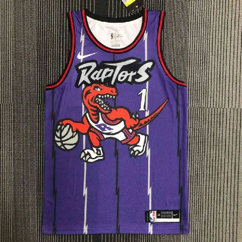 Camisa Masculina Tracy McGrady Roxa Retro Team