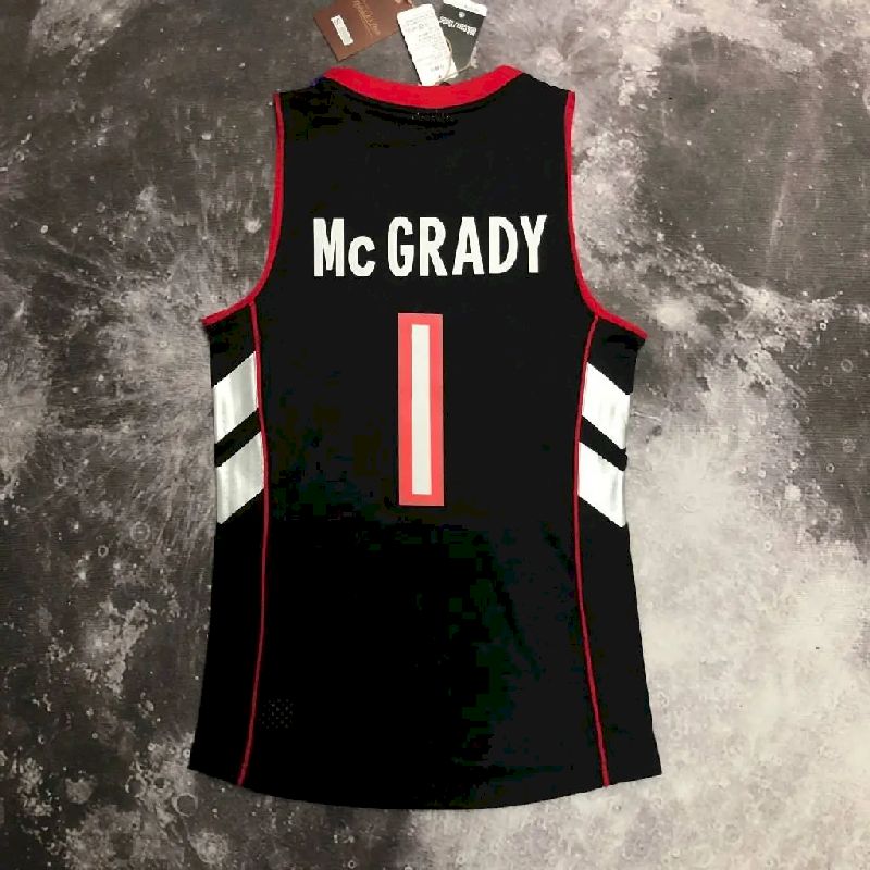 Camisa masculina M&amp;N 2000 Tracy McGrady retrô roxa/preta