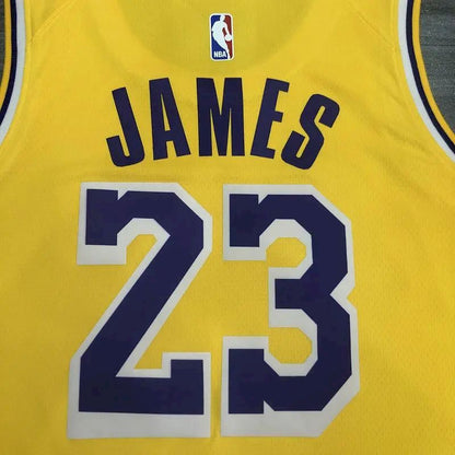 Camisa LeBron James Masculina Amarela Versão Jogador – Edição Clássica Retrô