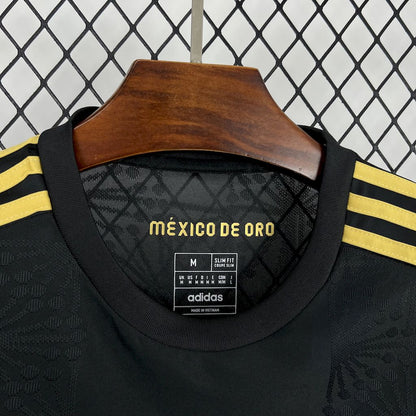 Men's Mexico 2025/26 Gold- Black Jersey