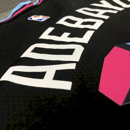 Camisa Masculina Bam Adebayo 2020-21 Preta Swingman Versão Jogador – Edição Cidade