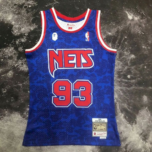 Camisa masculina BAPE M&amp;N azul da equipe