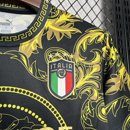 Men's Italy 2022/23 Versace Co-Branded Edition Jersey-Gold