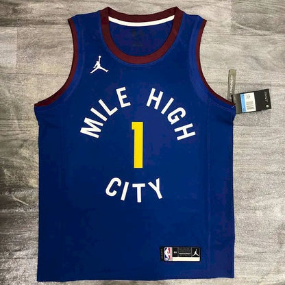 Camisa Michael Porter Jr. Masculina Azul Versão Jogador - Edição City