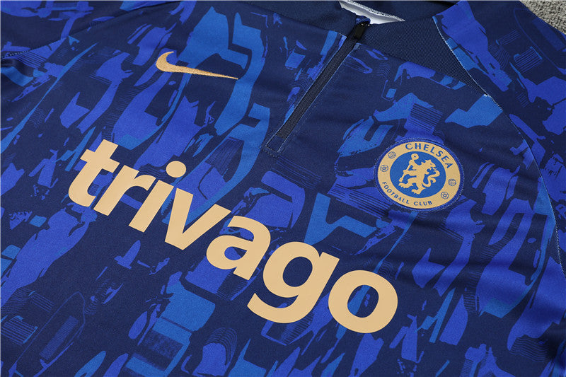 Suéter e calça Chelsea 2024/25 com zíper e meio zíper 14001
