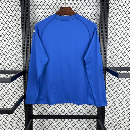 Camisa retrô de mangas compridas da Itália Euro 2000