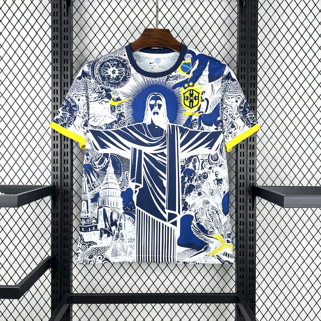 Brazil 2025/26 Blue And White Jersey