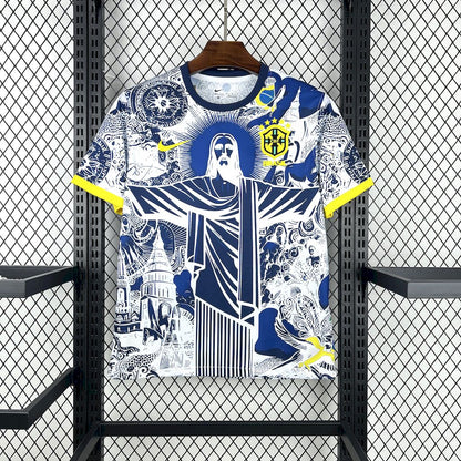 Brazil 2025/26 Blue And White Jersey
