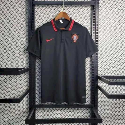 Men's Portugal 2023/24 Black Polo
