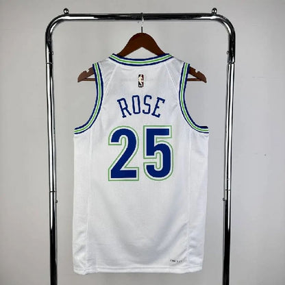 Camisa Derrick Rose Retro Masculina 2024 Branca