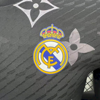 Real Madrid 2025/26 Black Louis Vuitton Jersey Player Version