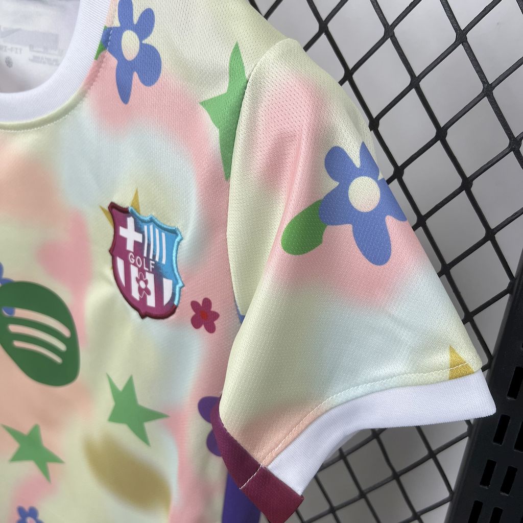 Barcelona 2025/26 Flower Special Edition Kids Kit