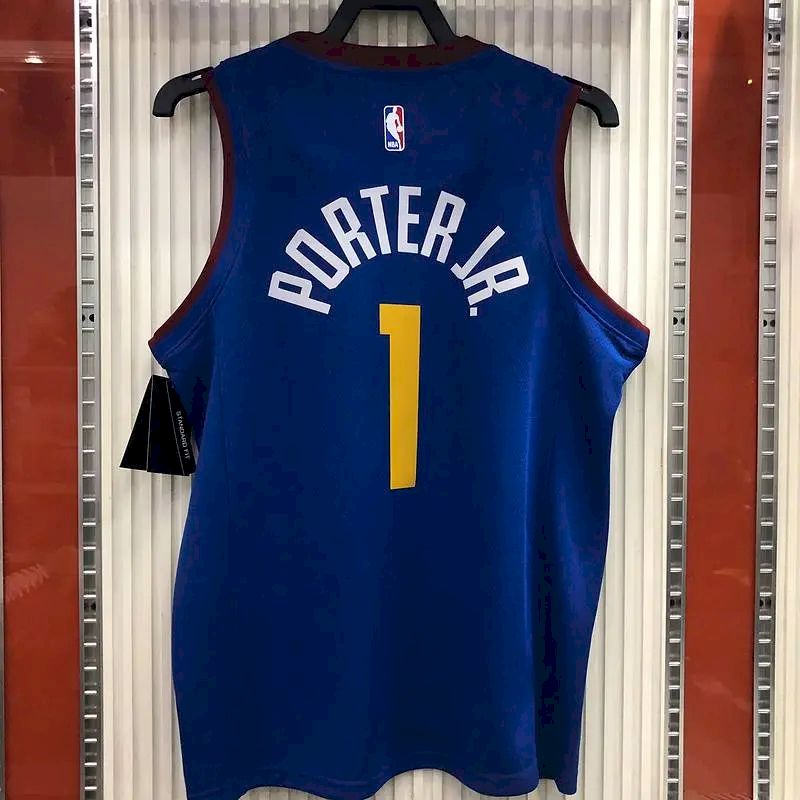 Camisa Michael Porter Jr. Masculina Azul Versão Jogador - Edição City