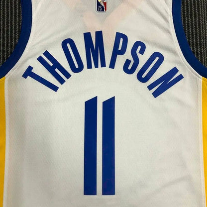 Camisa masculina Klay Thompson branca da equipe – Edição de 75º aniversário