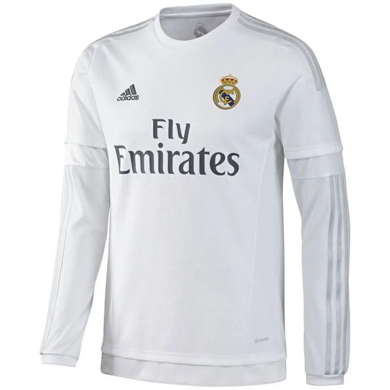 Camisa retrô de mangas compridas do Real Madrid 2015/16 Home