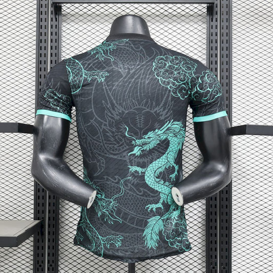 Camisa Real Madrid 2025/26 Edição Dragão Verde Preto Versão Jogador