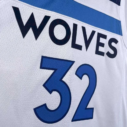 Camisa masculina Karl-Anthony Towns, branca, time titular, 2023