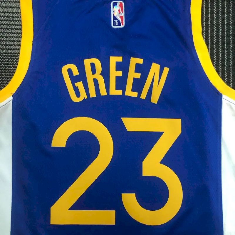 Men’s Draymond Green Blue Team Jersey – 75th Anniversary Edition
