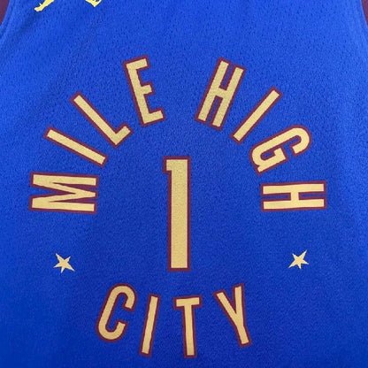 Camisa azul masculina Michael Porter Jr. Team – Edição Statement