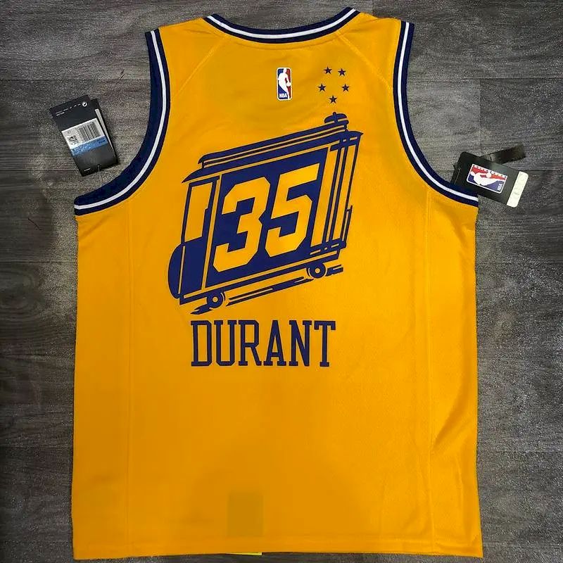 Camisa Kevin Durant Masculina Amarela Versão Jogador – The City Classic Edition