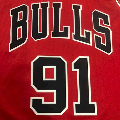 Camisa vermelha masculina Swingman Dennis Rodman – Edição Ícone