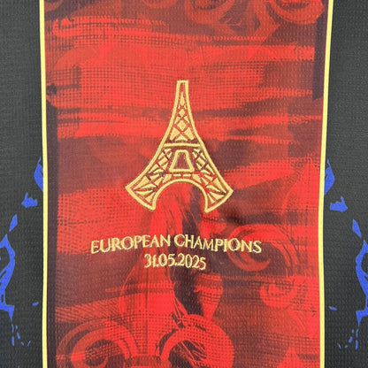 Paris Saint-Germain 2025/26 Campeones De Europa Red And Blue Jersey