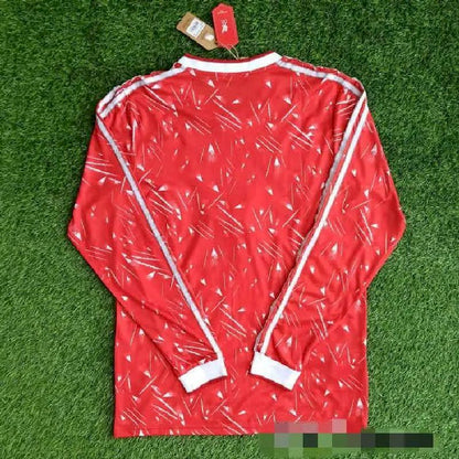 Camisa retrô de mangas compridas do Liverpool 1989/91 Home