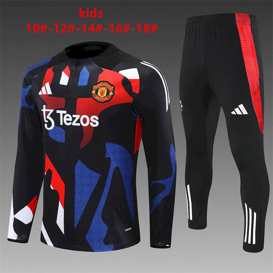 Manchester United 2024/25 Half-Zip Kids Sweater+Pant 14001