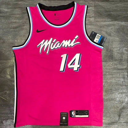 Camisa Tyler Herro Masculina Rosa Versão Jogador – Edição Clássica Retro