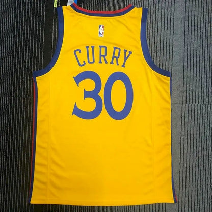 Men’s Stephen Curry Yellow Swingman Player Version Jersey – City Edition