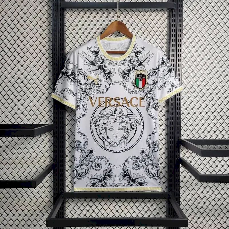 Men's Italy 2023/24 Versace Co-Branded Edition Jersey White